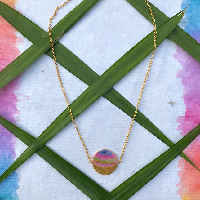 Phase Necklace - Gibbous Moon