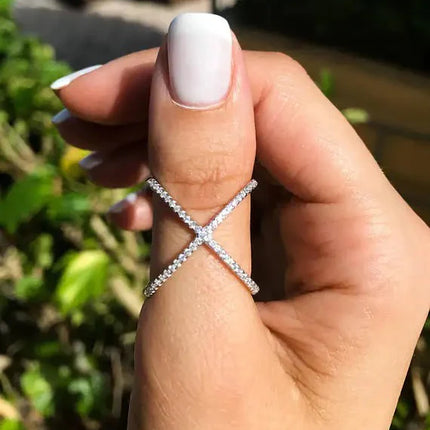 Crisscross Ring - 925 Silver