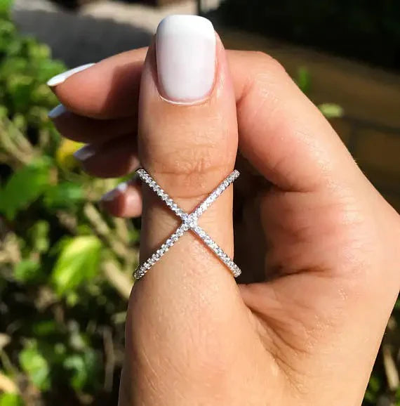 Crisscross Ring - 925 Silver