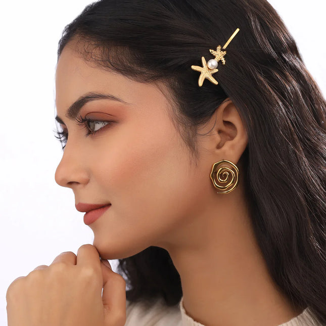 Pearl Starfish Hair Pin