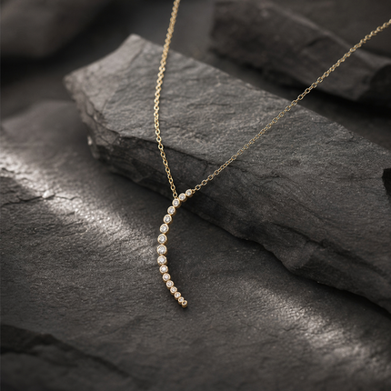 Moon Necklace - 925 Silver