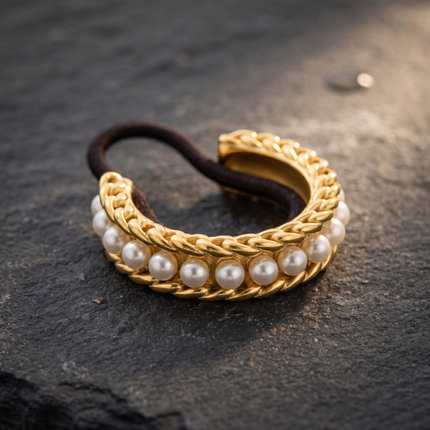 Pearl Braid Hair Cuff Tie