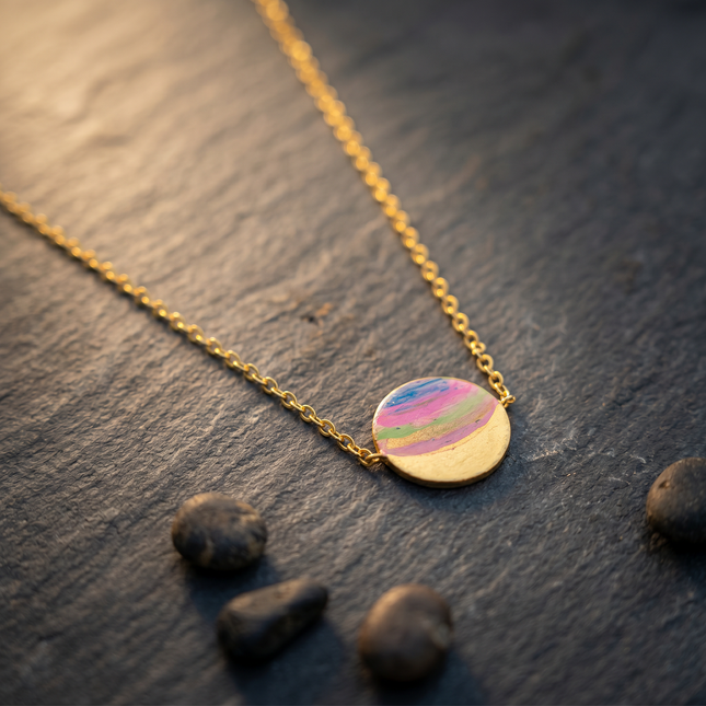 Phase Necklace - Gibbous Moon
